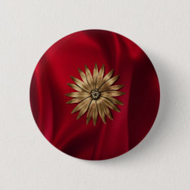Badge Rond 5 Cm Fleur métallique sur soie.jpg