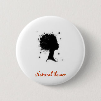 Badge Rond 5 Cm Fleur naturelle
