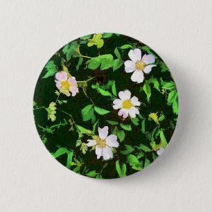 BADGE ROND 5 CM FLEUR SAUVAGE