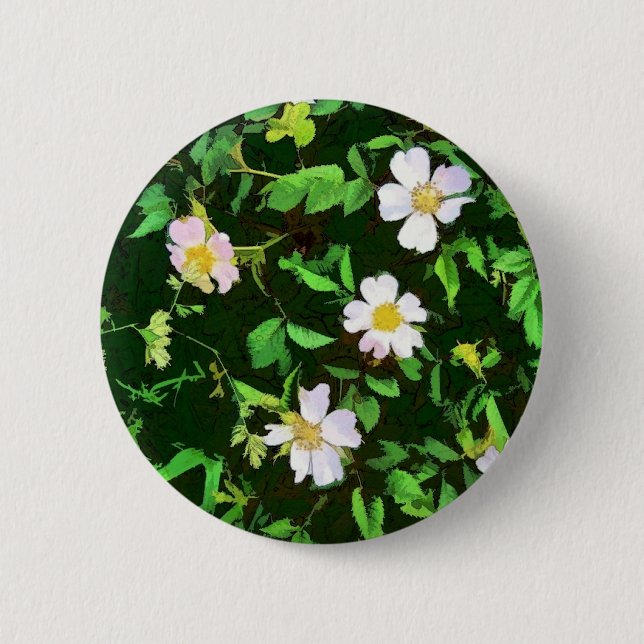 BADGE ROND 5 CM FLEUR SAUVAGE (Devant)
