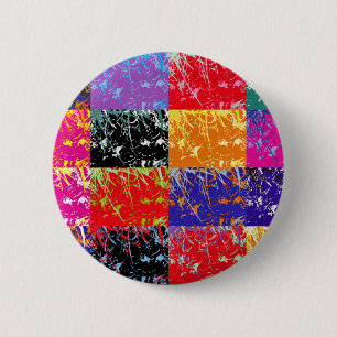 BADGE ROND 5 CM FLEUR SAUVAGE