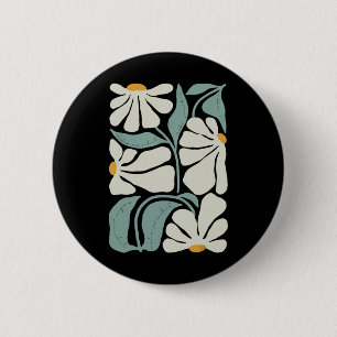 Badge Rond 5 Cm Fleur subtile Kamala Harris Boho esthétique