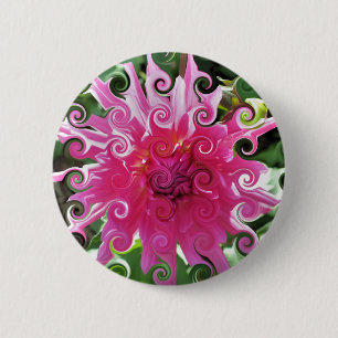 BADGE ROND 5 CM FLEURS