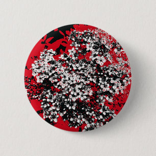 BADGE ROND 5 CM FLEURS
