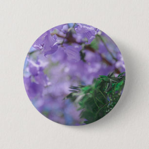 Badge Rond 5 Cm Fleurs d'arbre pourpres Jacaranda