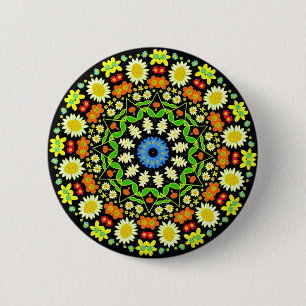 Badge Rond 5 Cm Fleurs de printemps Kaleidoscope 01