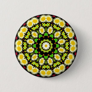 Badge Rond 5 Cm Fleurs de printemps Kaleidoscope 09