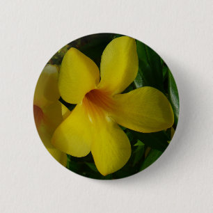 Badge Rond 5 Cm Fleurs de trompette d'or II Tropical