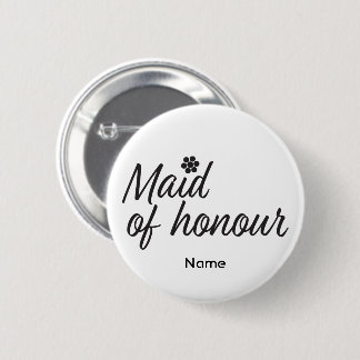 Badge Rond 5 Cm Fleurs et texte d'honneur