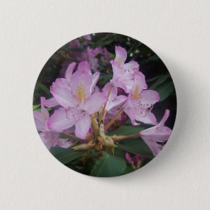 Badge Rond 5 Cm Fleurs roses