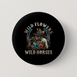 Badge Rond 5 Cm Fleurs sauvages du couteau de soleil du Sud - Fleu