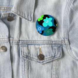 Badge Rond 5 Cm fleurs super colorées