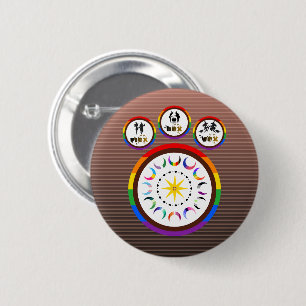 Badge Rond 5 Cm Flex. Hex. Vex. Sorcières LGBTQIA Corps Positif