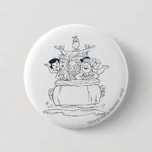 Badge Rond 5 Cm Flintstones Families1