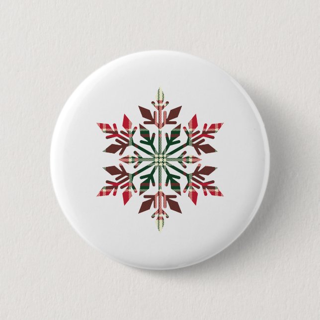 Badge Rond 5 Cm flocon (Devant)