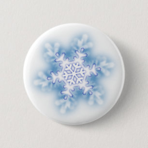 Badge Rond 5 Cm Flocon de neige