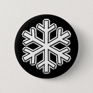 Badge Rond 5 Cm Flocon de neige