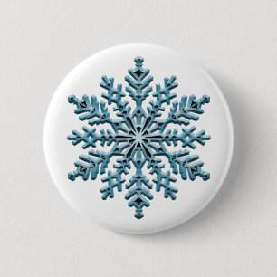 Badge Rond 5 Cm Flocon de neige