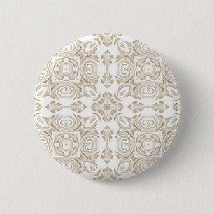 Badge Rond 5 Cm Floral beige