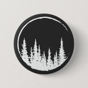 Badge Rond 5 Cm Floral Forest Circle Tree Loving Forest Tree