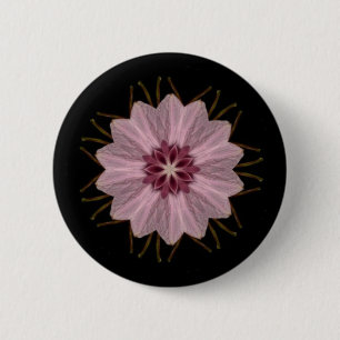 Badge Rond 5 Cm Floral rose Abstrait
