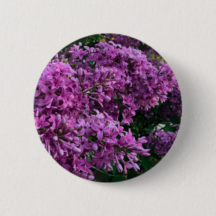 Badge Rond 5 Cm Floraux violets élégants lilas violet