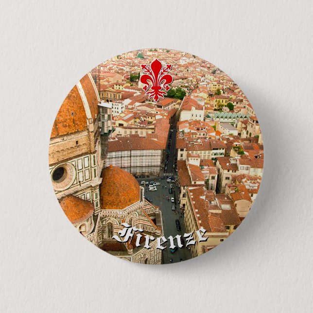 Badge Rond 5 Cm Florence, Italie (Duomo) (Devant)