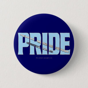 Badge Rond 5 Cm Flûte - Fierté Piccolo