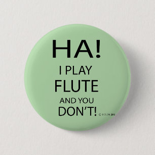 Badge Rond 5 Cm Flûte Ha