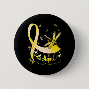 Badge Rond 5 Cm Foi Espoir Amour Enfance Cancer Conscience Dragonf