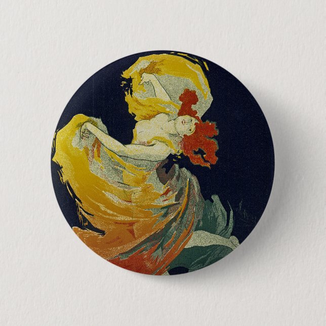 Badge Rond 5 Cm Folies Berger ~ La Loie Fuller (Devant)