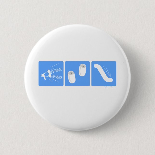 Badge Rond 5 Cm Folies de steward (hôtesse de l'air) (Devant)