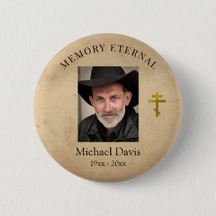 Badge Rond 5 Cm Folithe d'automne Orthodoxe Christian Funeral