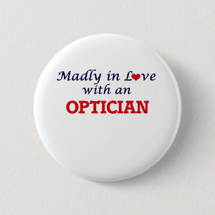 Badge Rond 5 Cm Follement dans l'amour avec un opticien