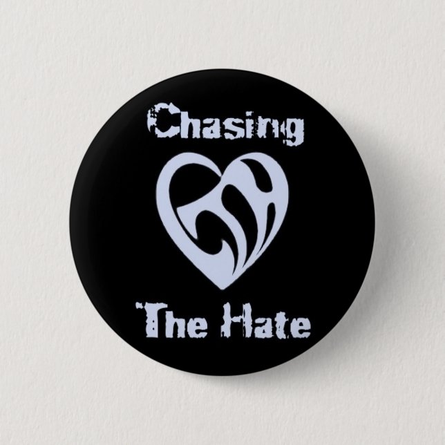 Badge Rond 5 Cm Fonctionnaire chassant le bouton de haine (Devant)