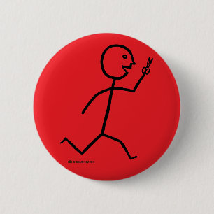 Badge Rond 5 Cm Fonctionne Avec Des Ciseaux