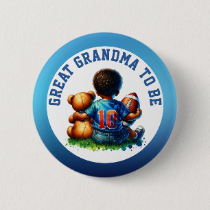 Badge Rond 5 Cm Football Baby Boy et Teddy Bear Grand-mère à être