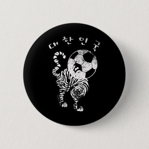 Badge Rond 5 Cm Football Coréen Pour Équipe Rouge Mondiale