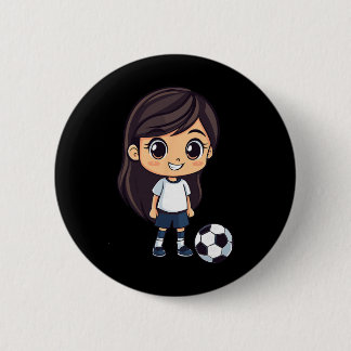 Badge Rond 5 Cm Football Féminin