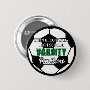 Badge Rond 5 Cm Football Varsity sur mesure Esprit de lycée vert