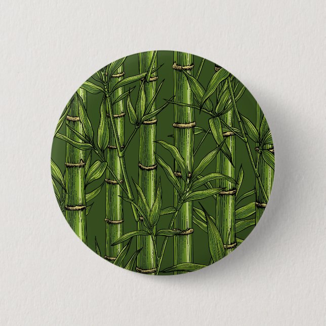 Badge Rond 5 Cm Forêt de bambou en vert (Devant)