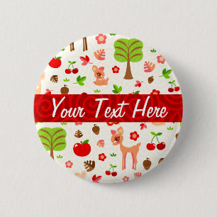 Badge Rond 5 Cm Forêt de Deerie