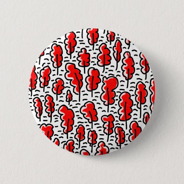 Badge Rond 5 Cm Forêt Rouge (Devant)