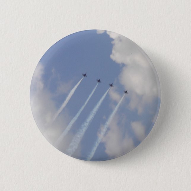 Badge Rond 5 Cm Formation d'Airshow Military Jet (Devant)
