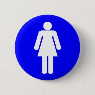 Badge Rond 5 Cm Forme de femme