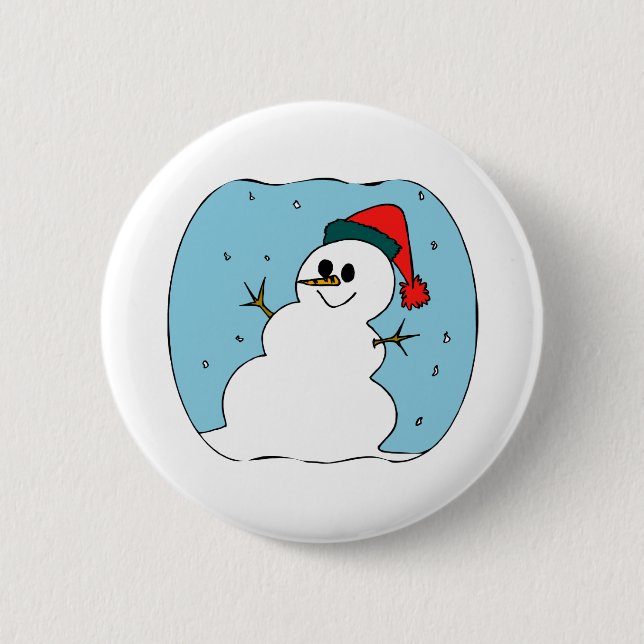Badge Rond 5 Cm Forme de neige (Devant)