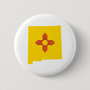 Badge Rond 5 Cm Forme du Nouveau-Mexique