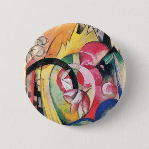 Badge Rond 5 Cm Formes abstraites (aussi connu sous Fleurs colorée