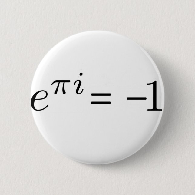 Badge Rond 5 Cm Formule d'Euler ! (Devant)