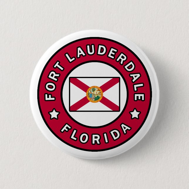 Badge Rond 5 Cm Fort Lauderdale Floride (Devant)